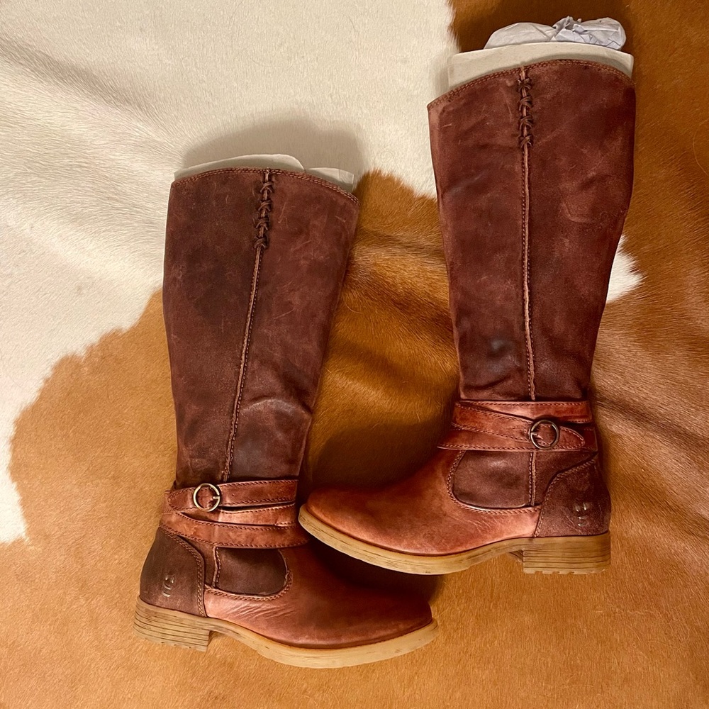 NWT BedStu size 7.5 tall brown boots
